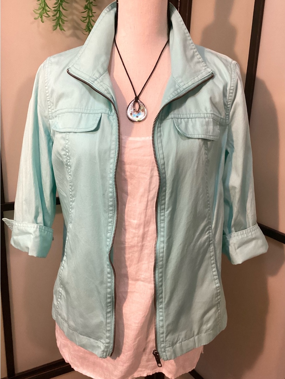 Coldwater Creek 3/4 sleeves jacket 100% cotton. S/8 China